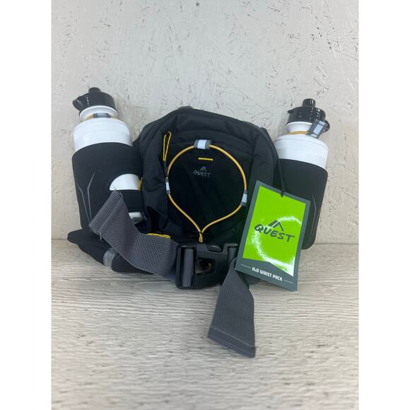 Quest H2O Waist Pack – Dual 500ml Bottles – Black/Gray/NEW WITH TAGS!! - Picture 1 of 4